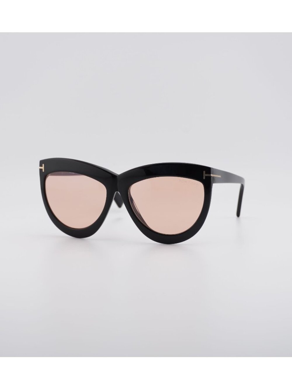 Tom Ford Doris FT1112 01E Sunglasses Black Cat Eye Frame, Brown Photochromic